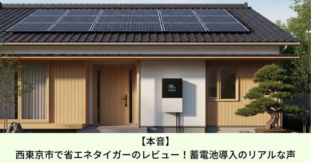 【本音】西東京市で省エネタイガーのレビュー！蓄電池導入のリアルな声