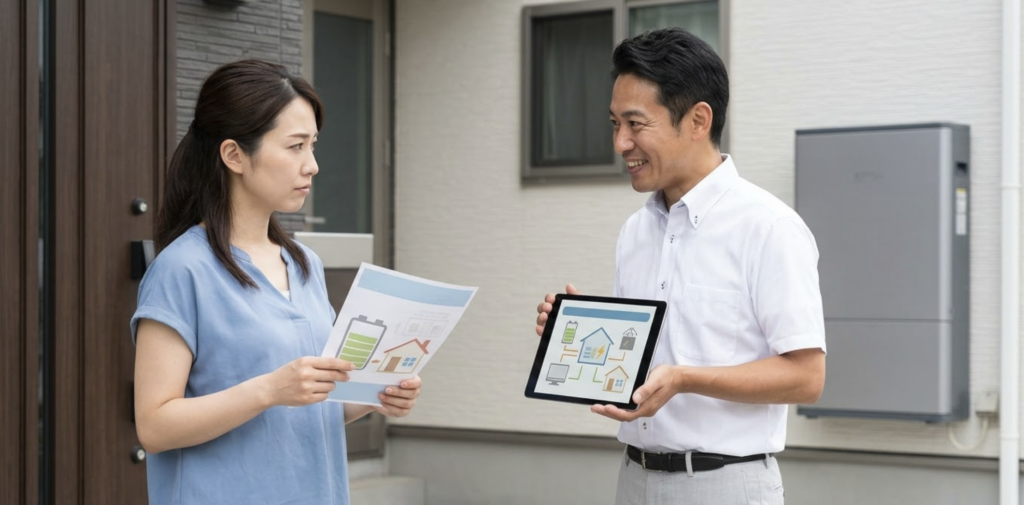 ハウスメーカーや訪問販売などその他の窓口に蓄電池の取扱はある？
