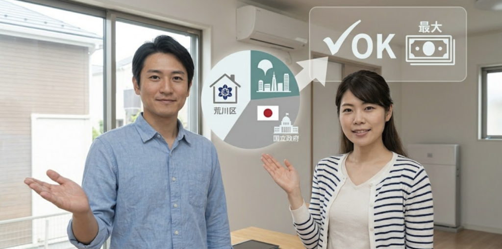 荒川区で太陽光と蓄電池補助金を受ける2026令和8年の条件