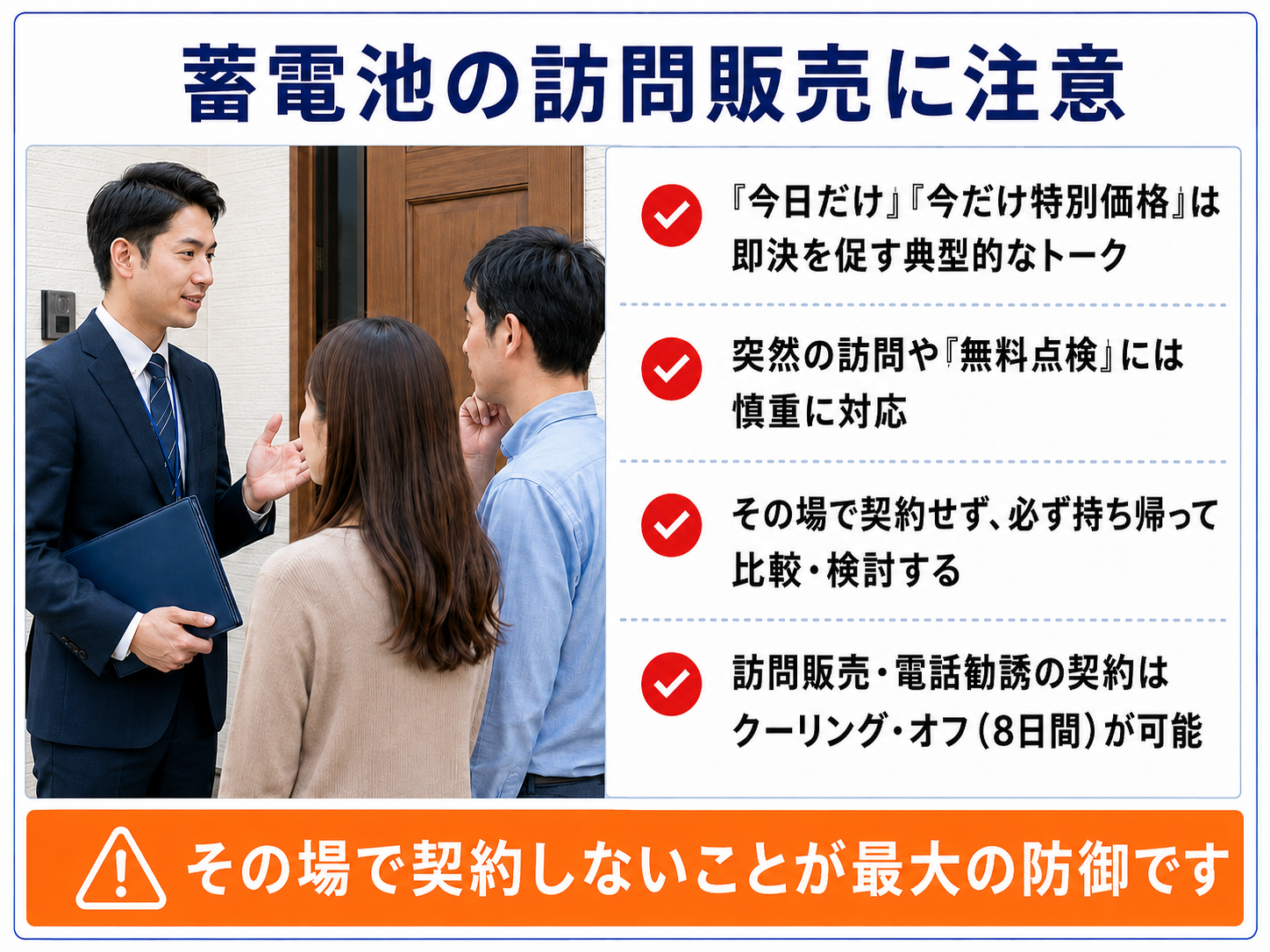 蓄電池の訪問販売の注意点